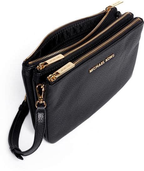 michael kors bedford gusset black|michael michael kors bedford double gusset crossbody.